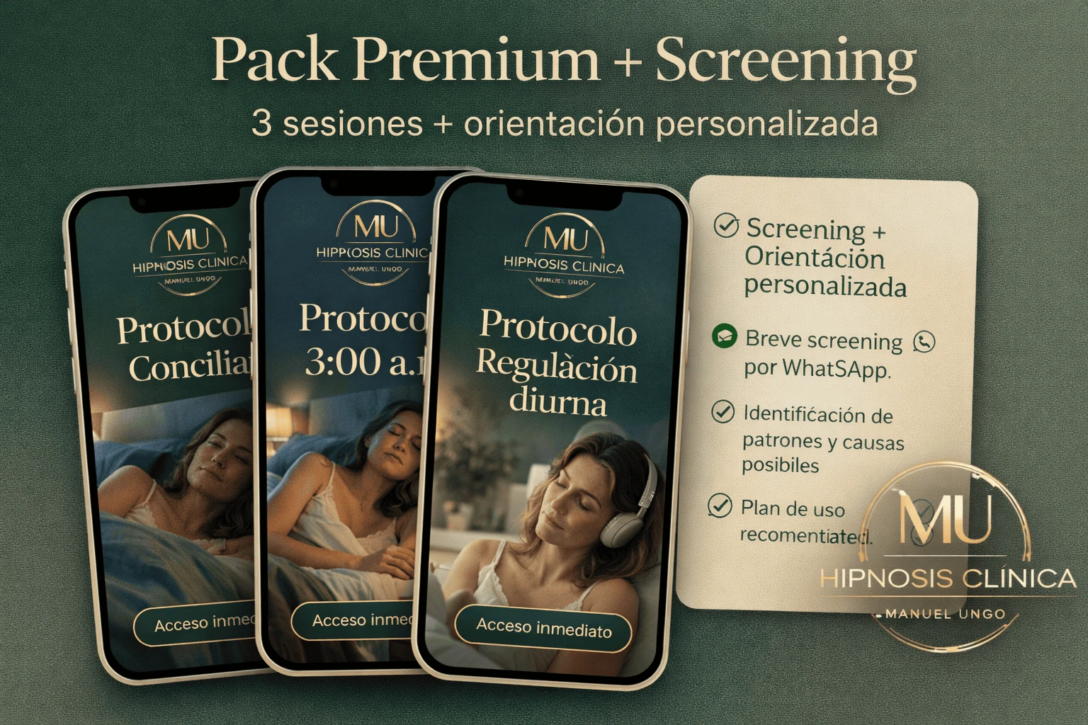 Bono de tres sesiones de Hipnosis Clínica y consulta terapéutica en Clínica VIU