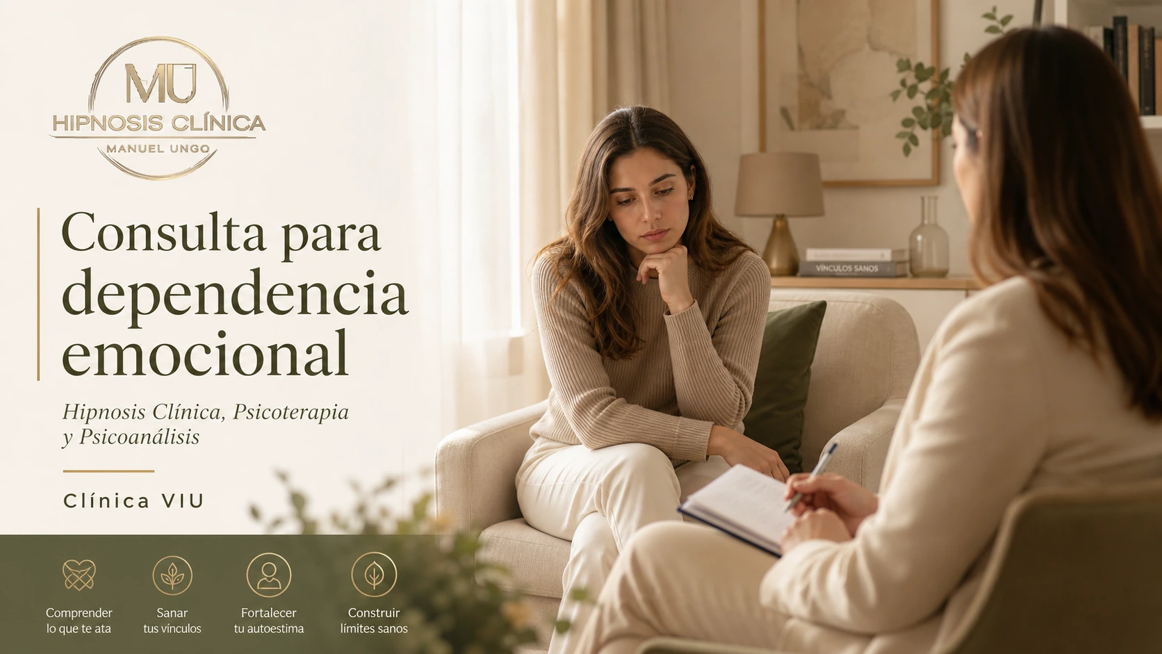 Consulta para dependencia emocional online y presencial en Clínica VIU