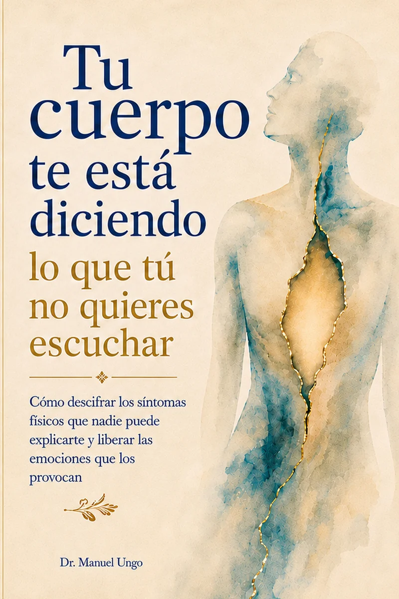 Portada del libro Tu cuerpo te está diciendo lo que tú no quieres escuchar, del Dr. Manuel Ungo, sobre somatización, síntomas sin causa médica y emociones que viven en el cuerpo