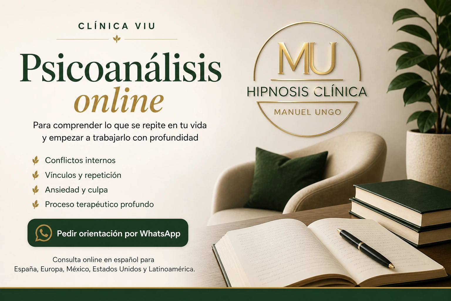 Psicoanálisis online en español en Clínica VIU