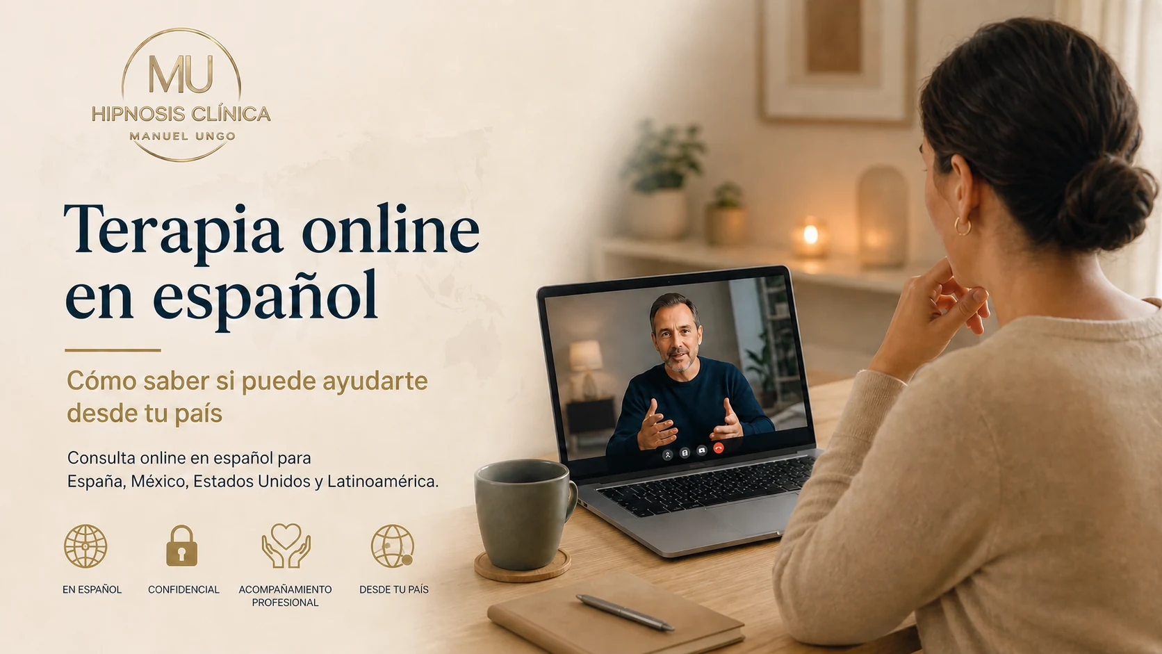Terapia online en español desde México, Estados Unidos, Europa y Latinoamérica